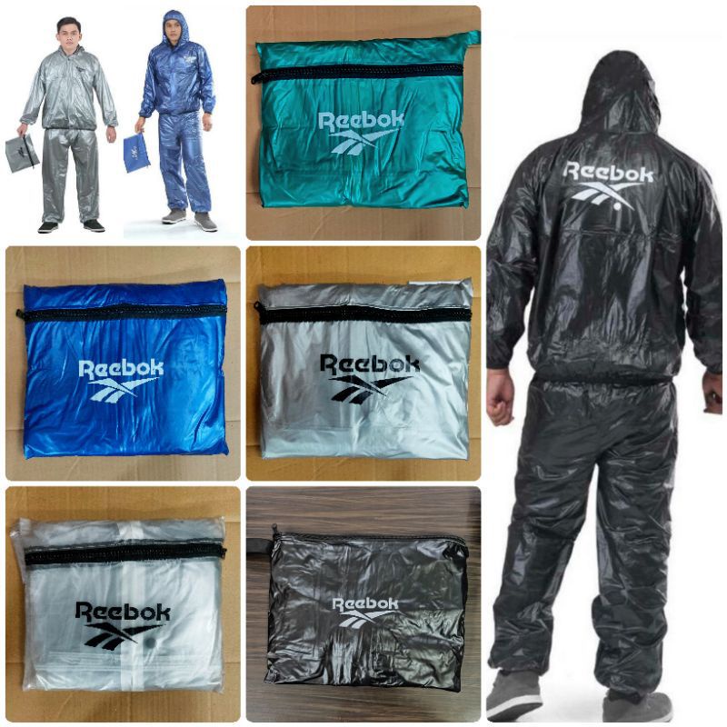 0Jas Hujan Setelan Reebok Multifungsi Jaket Celana Pria Wanita Raincoat Sepeda Motor & Olahraga Saun