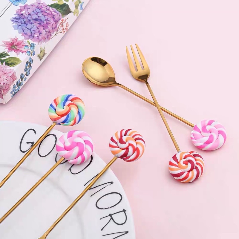 SENDOK GARPU TEH KOPI KUE DESSERT DISNEY SET / SENDOK GARPU STAINLESS STEEL LUCU MEWAH ELEGANT ESTETIK BENTUK DONAT MICKEY MINNIE KOREA / TEA SPOON / DESSERT FORK SPOON / COFFEE SPOON