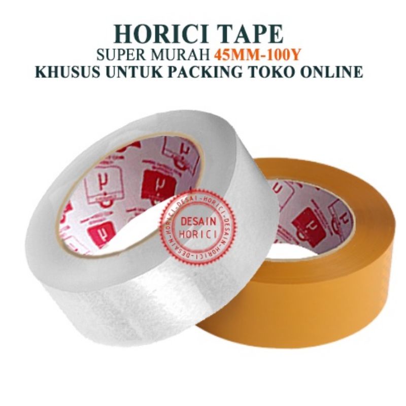 

HORICI TAPE 45mmx100Y KHUSUS UNTUK PACKING TOKO ONLINE MURAH / FULL PANJANG