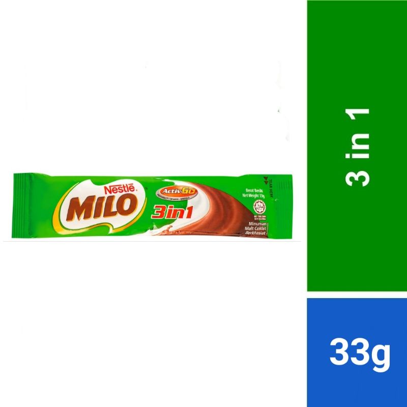 

NESTLE MILO 3in1 Activ-Go Bubuk Malt Coklat Malaysia (33g)