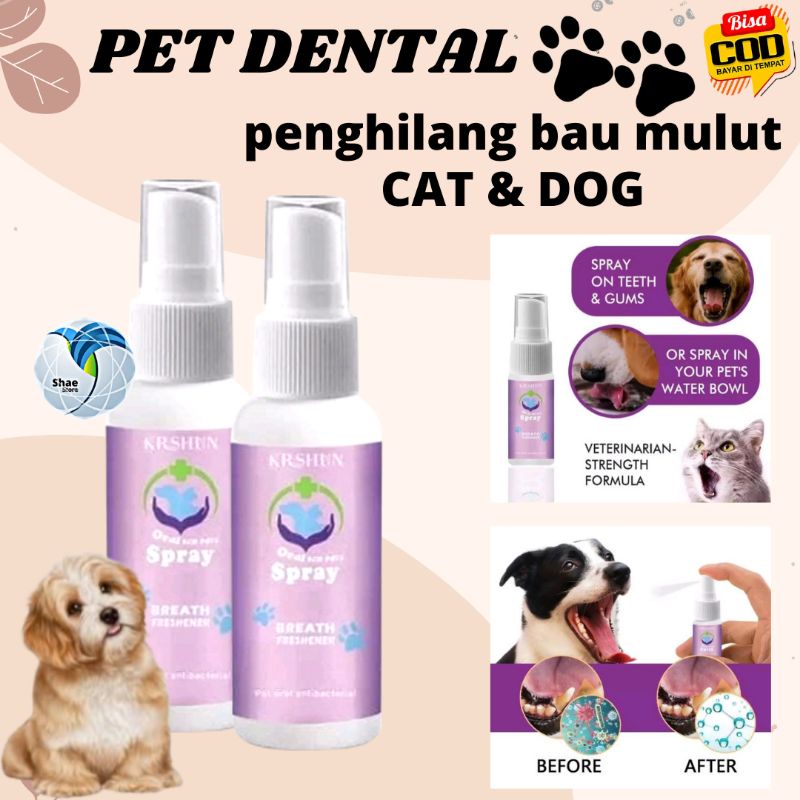 Spray Obat Penghilang Bau Mulut Pembersih Kerak gigi Kucing Dan Anjing