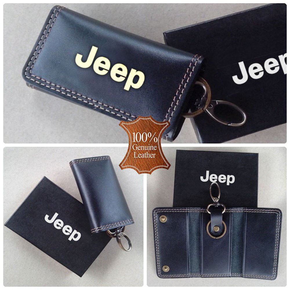 DOMPET STNK KUNCI MOBIL JEEP GANTUNGAN KUNCI JEEP KULIT ASLI