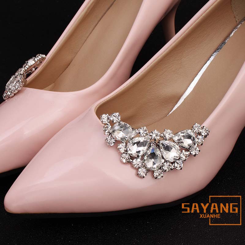 High Grade Rhinestone Shoes Buckle Detachable Shoe Flower Bridal