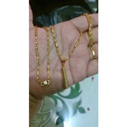 Kalung Gold Liontin Bambu Paling Laris Terjual