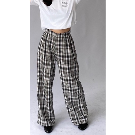 Tartan Pants // Kulot Tartan Flanel Highwaist