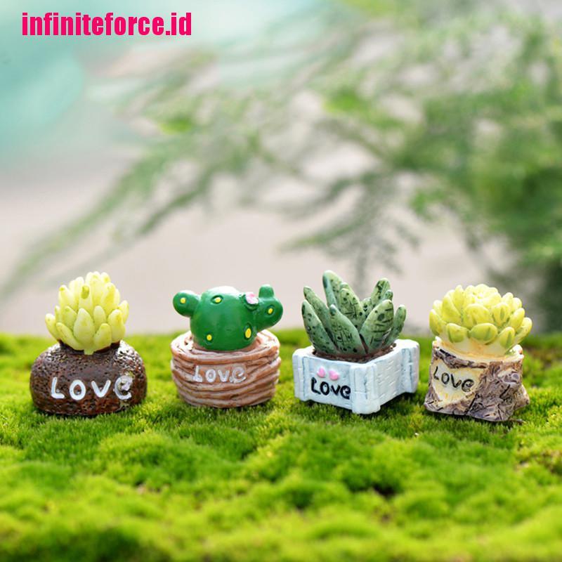 4Pcs Plant DIY Resin Fairy Garden Craft Decoration Miniature Micro Gnome Terrarium Gift