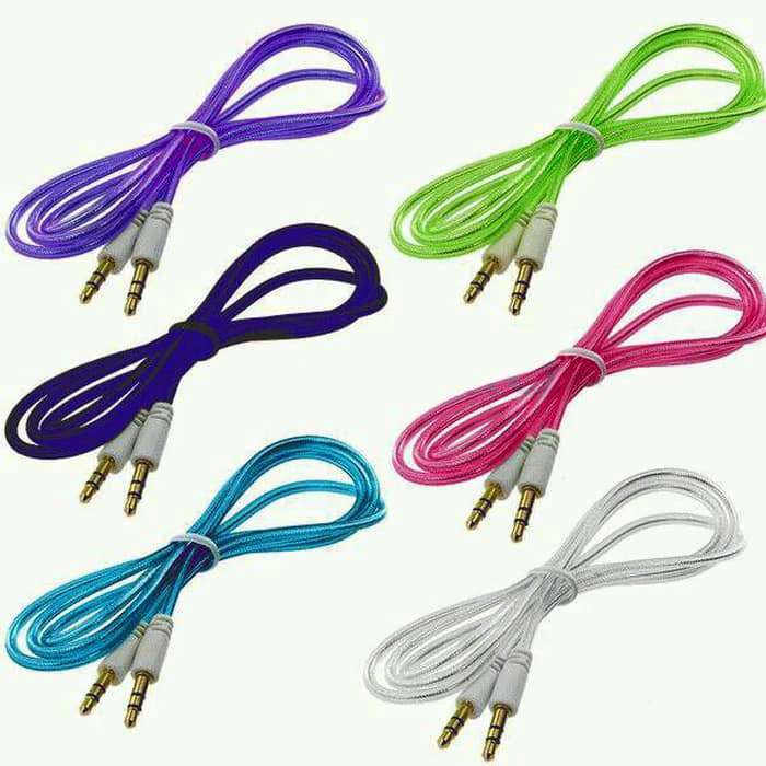 KABEL AUX KABEL JACK 1 IN 1 AUDIO CABLE 3.5MM 30CM HP ANDROID HITAM