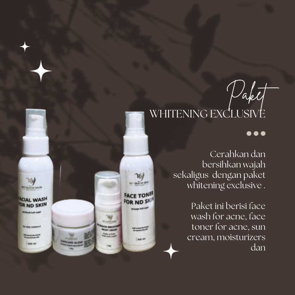 Paket Skincare Glowing Bpom Dr. Widyarini Whitening Exclusive Series Skin Care Pemutih Pencerah Wajah Untuk Kulit Normal dan Kering BONUS Hand Sanitizer &amp;  FREE Packing Bubble Wrap