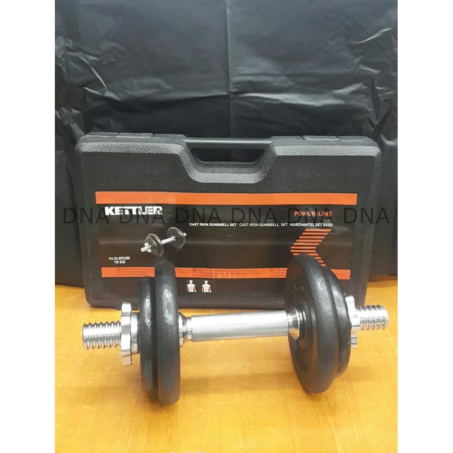 Kettler Dumbell Set 10Kg Cast Iron / Barbel Besi 10Kg Kettler Original