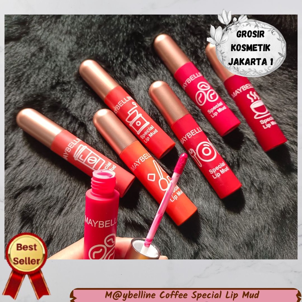 Best Seller/COD -  12 pcs (LUSIN) Maybelline Coffee Special Lip Mud - Lip Cream Maybelline Coffee - 