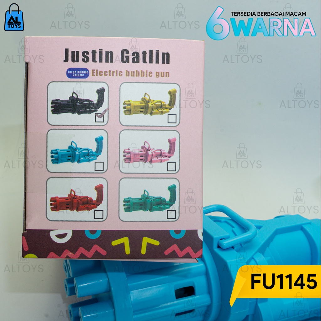 Gatling Bubble Gun FU1154 Mainan Anak Pistol Gelembung Mesin Elektrik Gun Bubble Machine Electric