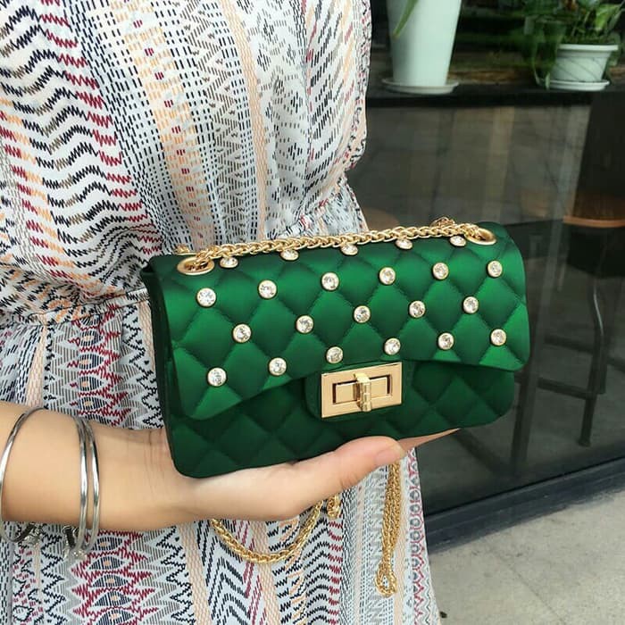 GROSIR 0551 Tas jelly diamond import ukuran besar 22 cm TAS SELEMPANG