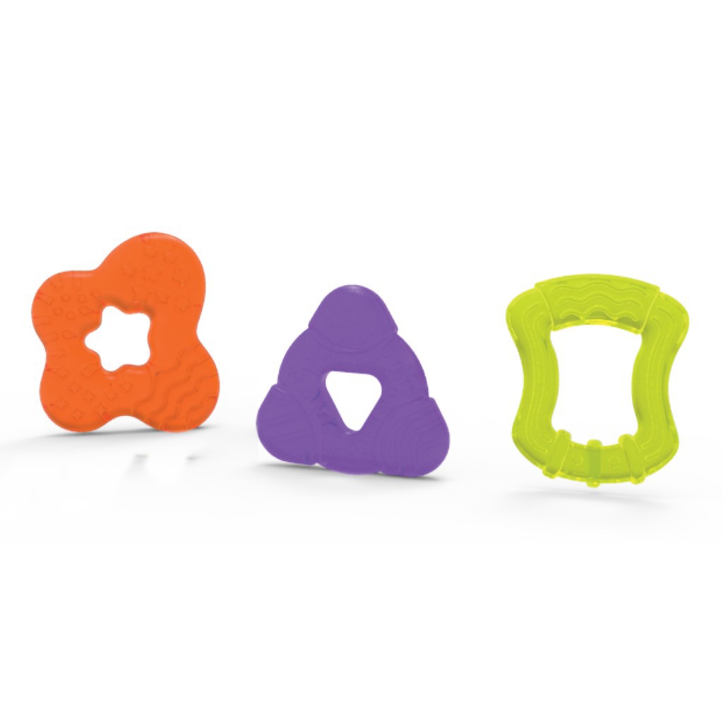 Baby Safe Multi Textures Teether TT009 Isi 3Pcs Gigitan Bayi