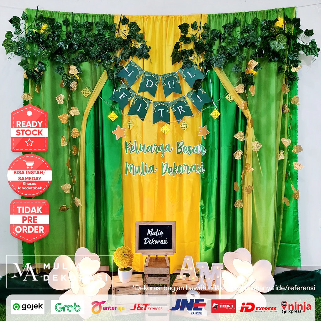 Dekorasi Lebaran Set Lengkap Premium Ramadhan Marhaban EID MUBARAK Hari Raya Idul Fitri