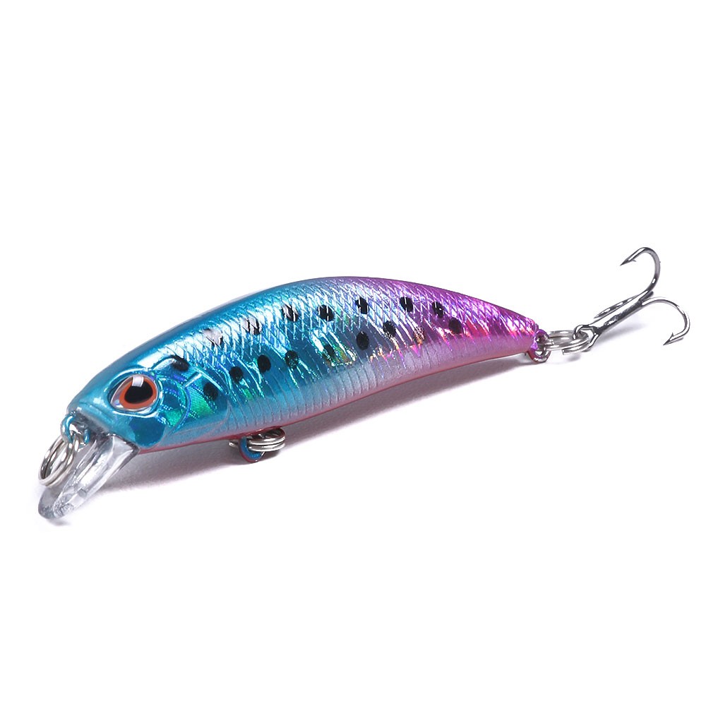 HENGJIA 10Pcs 6cm/4.5g Minnow Umpan Pancing Swimbait SINKING Fishing Lures Kecil Bait Ikan Kail Crankbait Tackle