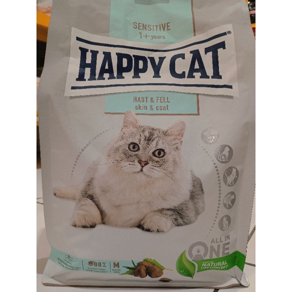 Makanan Kucing Happy Cat Skin &amp; Coat kemasan 1,3kg freshpack