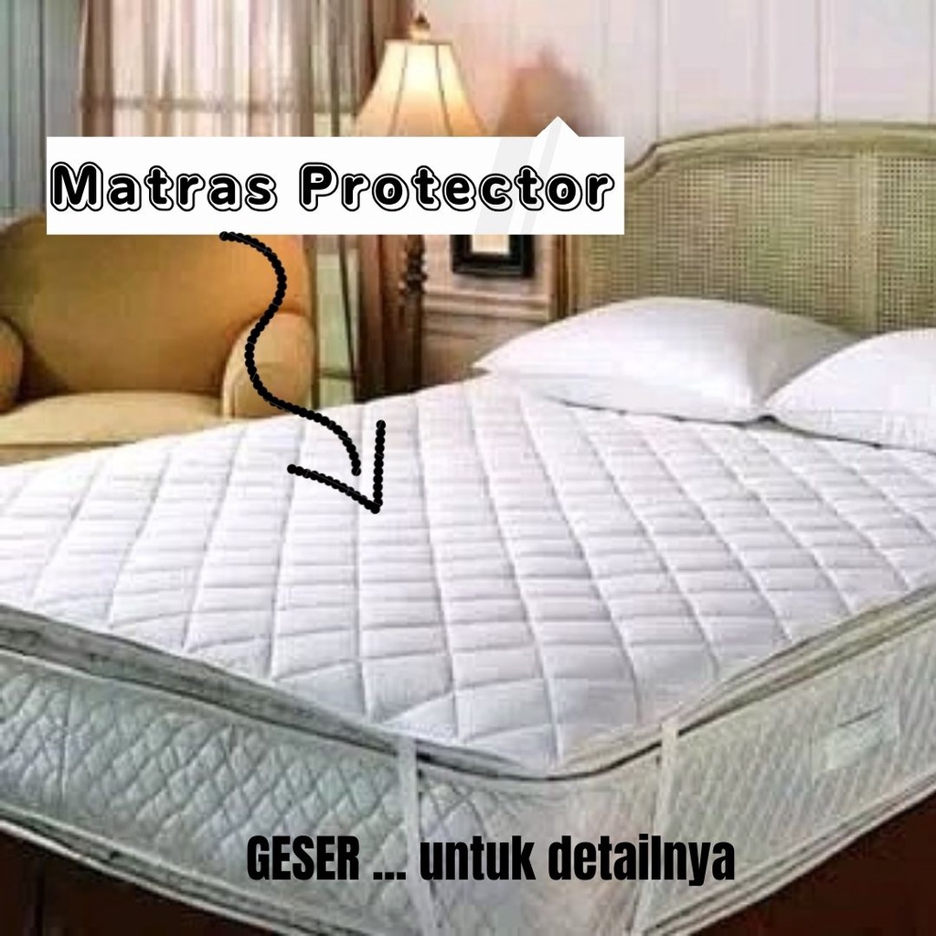 Matras Protektor 180x200 160x200 90x200 120x200 200x200 Spring bed Matrass Protector Tebal Alas Kasur Tidur Springbed Pelindung Mattress Modern
