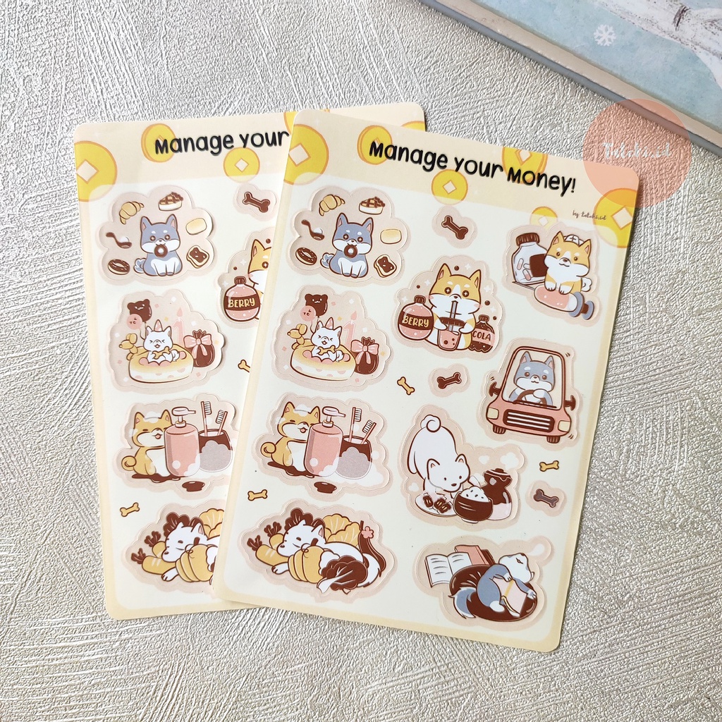 

[TATCHI.ID] Daily Expenses Dog Stickers