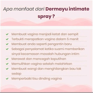 DERMAYU SPRAY SERUM UNTUK AREA KEWANITAAN