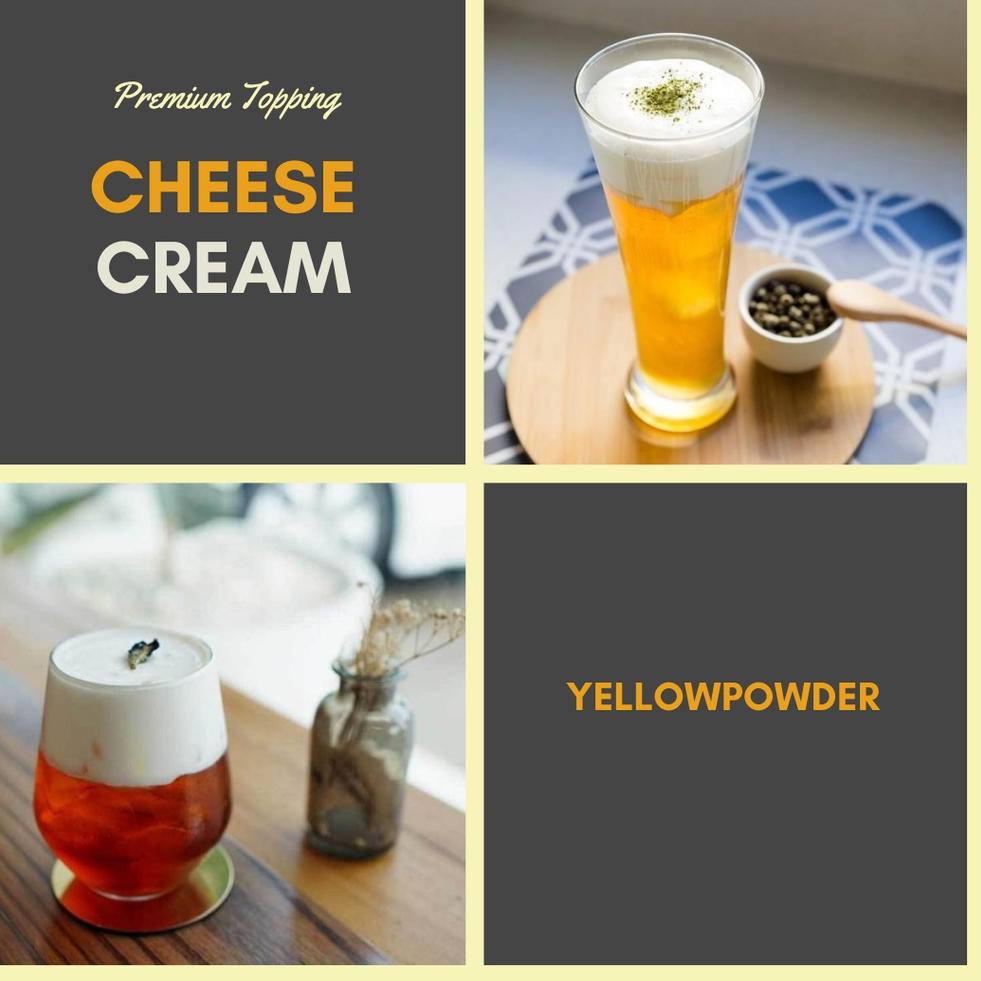 

Star PREMIUM Cheese Cream 1Kg / Cheese Tea Cream 1Kg / Cheese Tea Foam / Bubuk Cheese Tea/ topping c