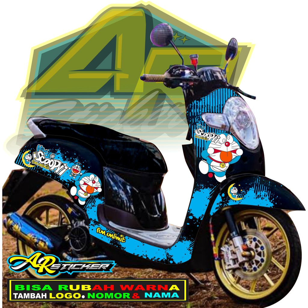Decal scoopy Decal Scoopy full body Full Blok Decal Scopy Dekal New Fi 2017 2018 2019 2020 DORAEMON