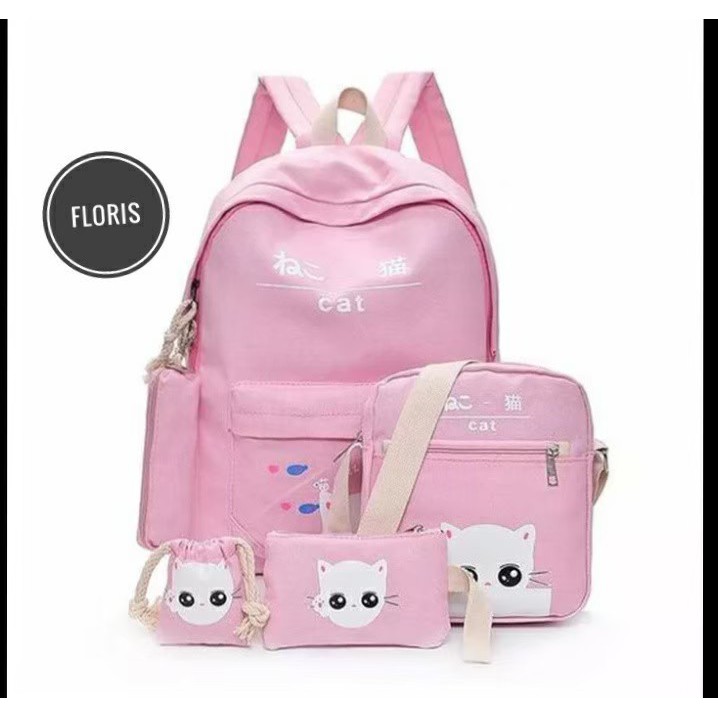 KIANJAYACOLLECTION89 - TAS RANSEL CATWHITE 4 DALAM 1 TERMURAH