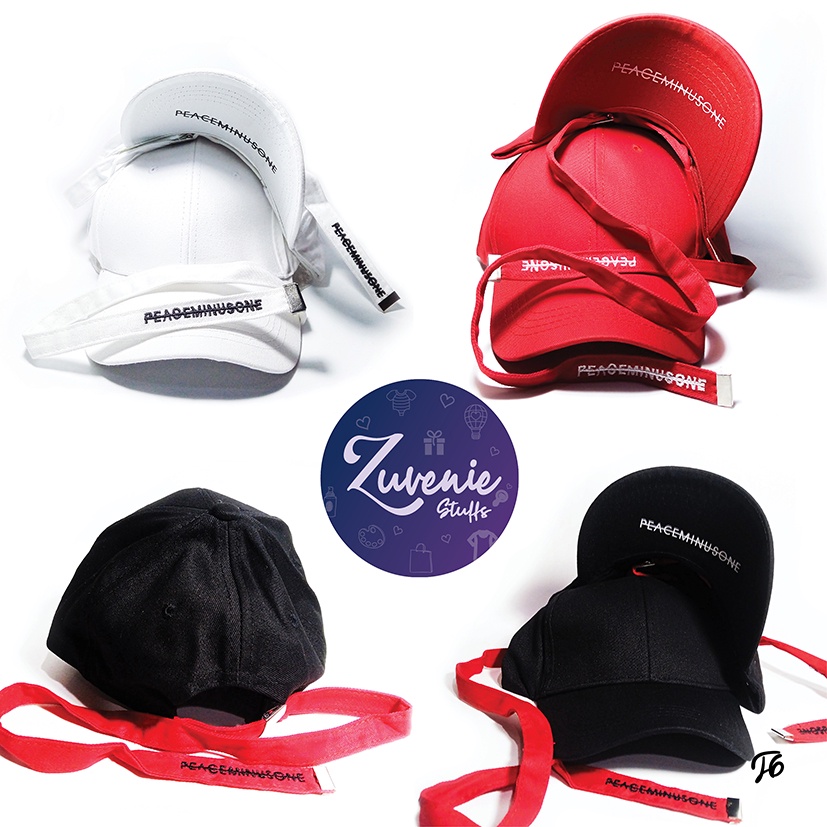 T6 - Topi Korea Dewasa Pria & Wanita - Baseball Cap - Peaceminusone Tali Strap Panjang - G Dragon