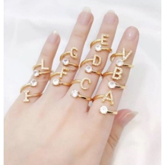 Cincin huruf Xuping/Fourfashion Cincin huruf Xuping A-Z terbaru kekinian BISA COD