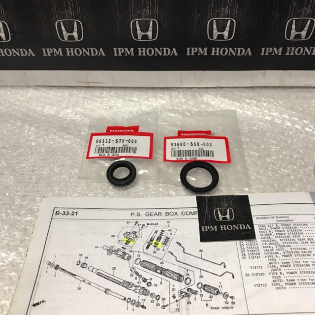 Sil Seal rack pinion power steering powersteering Honda Accord Cielo CK2 S84 S86 CM5 CP2 Civic Es VTIS Century FD1 CRV GEN 1 RD1 , 2 RD4 RD5 , 3 RE RE3 Stream City Z Persona