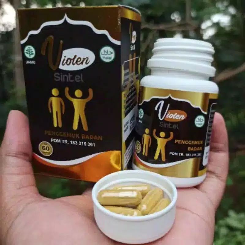 VIOLEN Obat Penggemuk Herbal Penambah Berat Badan (60 Kapsul) Asli 100% Original BPOM