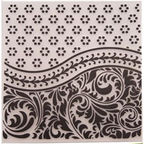 Card Cover Embossing Folder - Dots &amp; Floral Vines Embellishments