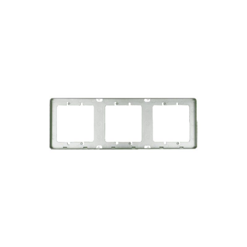 DAYTONA Z4386-Silver Frame 3Gang NERO