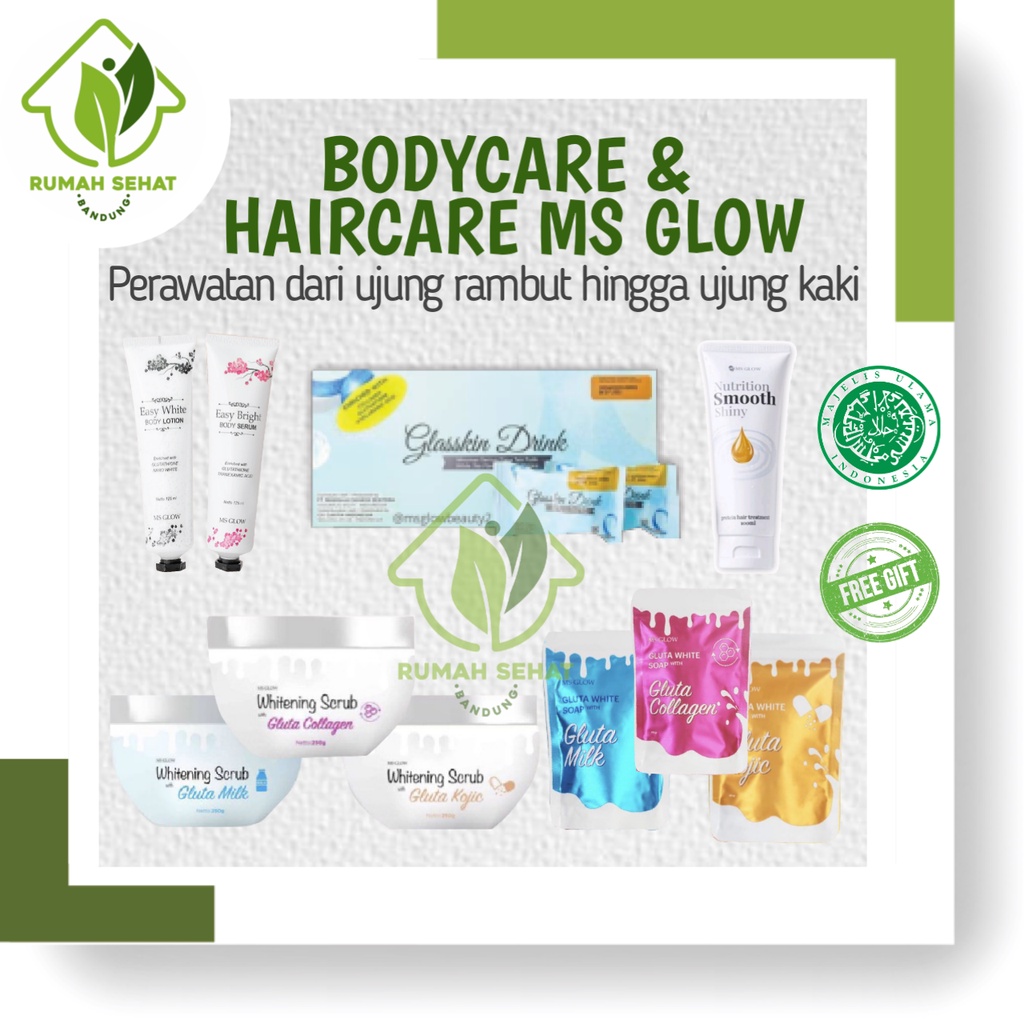 Body Series ms glow pemutih tubuh body lation serum -  glasskin drink minuman kolagen collagen - whi