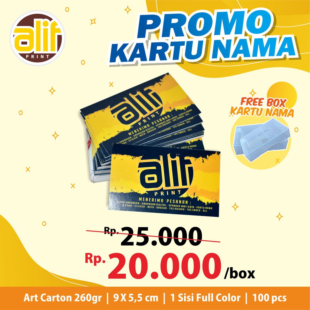 

Kartu Nama Free Design - Laminasi Doff / Glossy