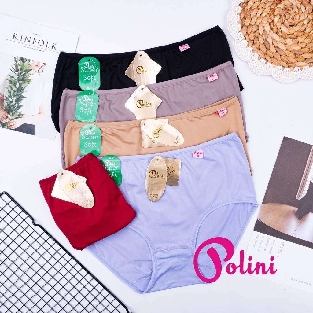 BEE - Cd Undies Polini Celana Dalam Polos Untuk Wanita Bahan Katun Premium 2833