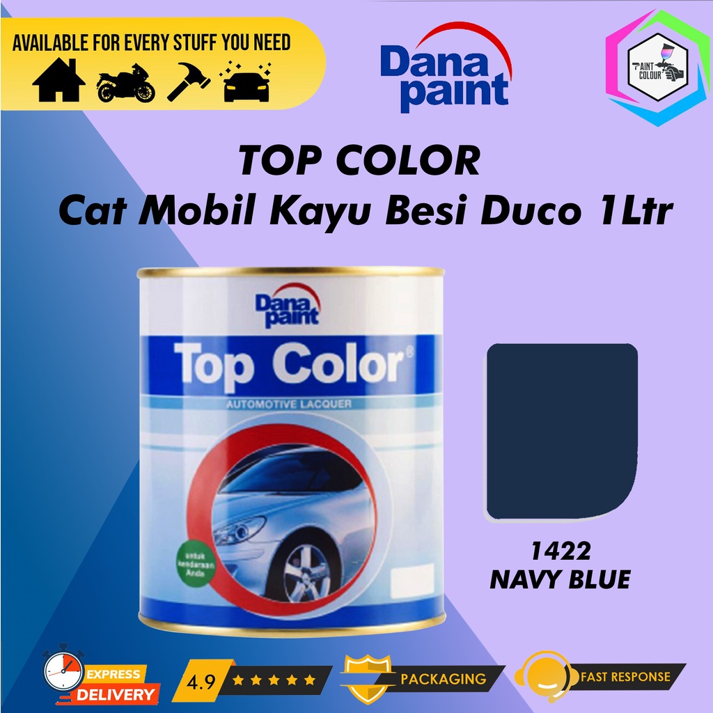 TOP COLOR 1422 Navy Blue - Cat Mobil Kayu Besi Duco