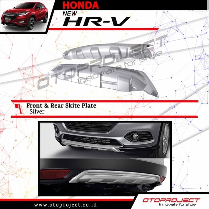 Skidplate bumper depan belakang silver otoproject New hrv 2018