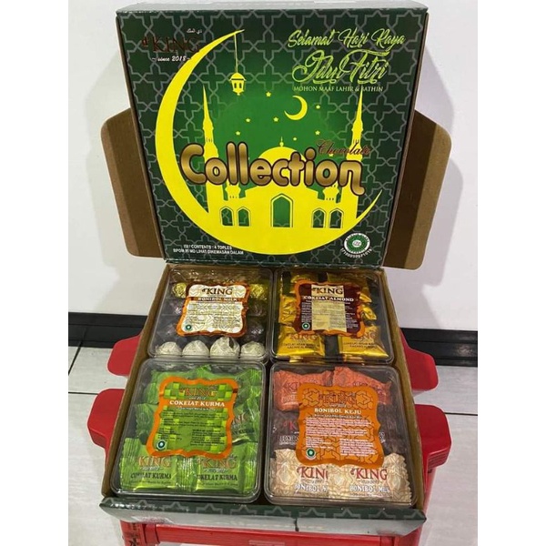 

1 karton D'KING CHOCOLATE COLLECTION LEBARAN ISI 4 TOPLES