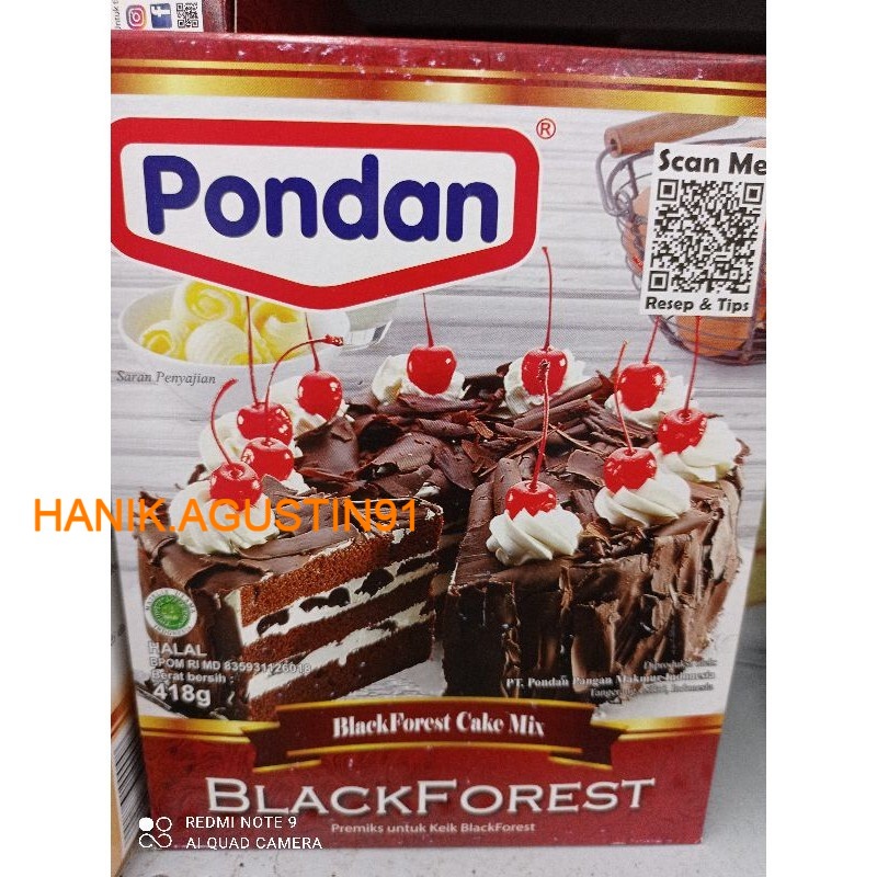 

Pondan Black Forest 418gr