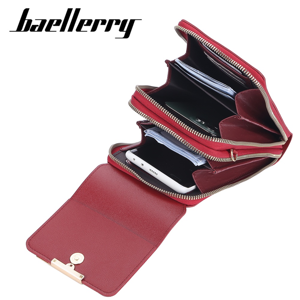 BAELLERRY N2371 Tas Selempang Wanita Dompet Panjang Wanita Dompet Handphone Sling Bag WATCHKITE WKOS