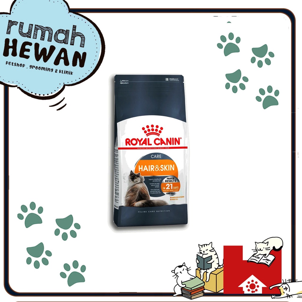 Royal Canin Hair &amp; Skin 400 gr - Makanan Kucing Dewasa Dry 400gr freshpack