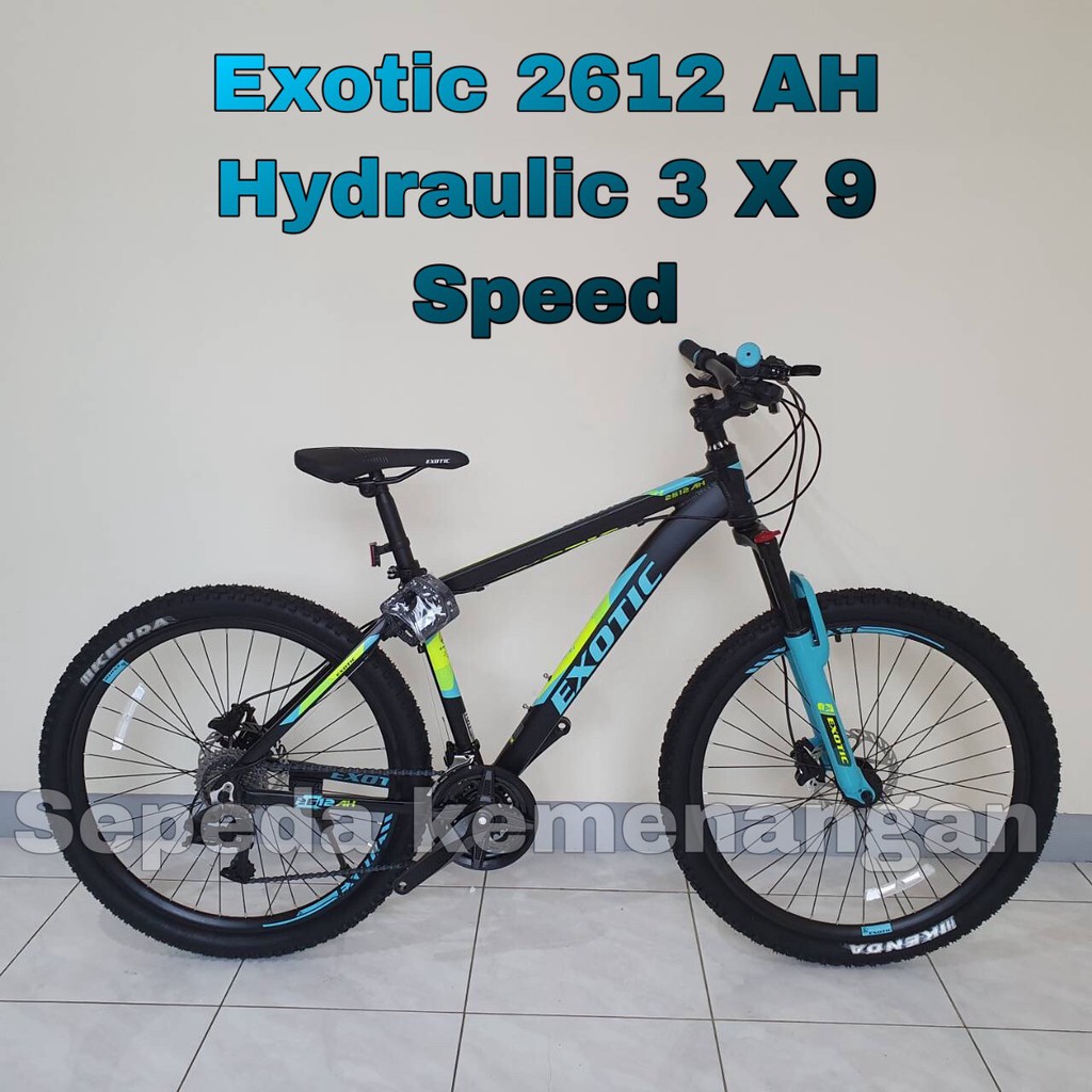 Sepeda MTB Exotic 2612 AH Hydraulic 3 X 9 Speed Ukuran 