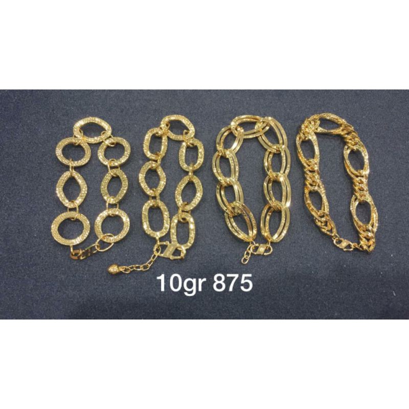 gelang emas asli kadar 875 mocca baru 10 gram