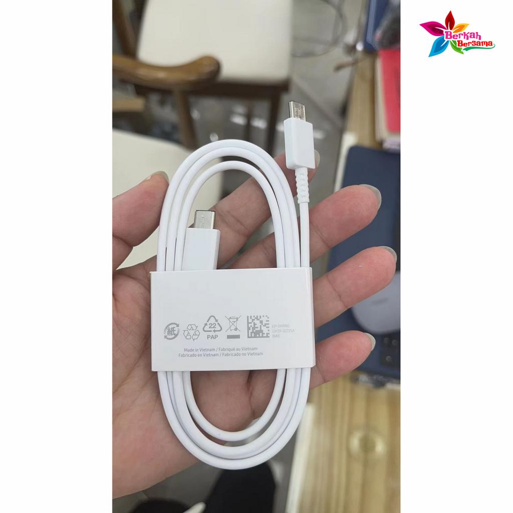 Kabel Data Cable ORIGINAL Samsung cabutan S21 nonpack super fast Charging for Galaxy A23 A33 A53 A73 5G s21+ S21fe s21ultra s22 s22+ s22ultra note20 Note20ultra s23 s23+ s23ultra z flid 4 z fold 4 z flip 3 z fold 3 Original TYPE C TO TYPE C BB8312