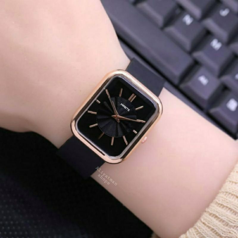 2022 JAM CEWEK MIRETE SERIES ORI ELEGAN JAM TANGAN WANITA ANTI AIR TALI SILIKON IMPORT JAM FASHION WANITA/CEWEK