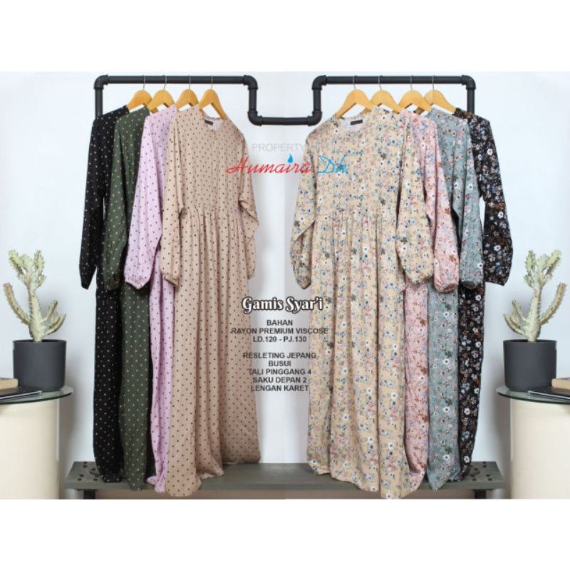 GAMIS HUMAIRAH SYAR'I BAJU MUSLIMAH FASHION WANITA