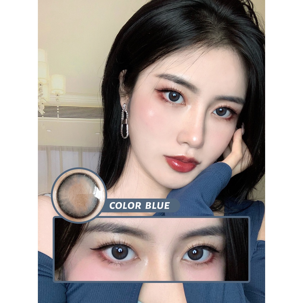 （COD）1 pasang lensa kontak berwarna diameter 14.2 MM soflens soflen softlens soflens grey soflens hitam soflens brown soflen murah