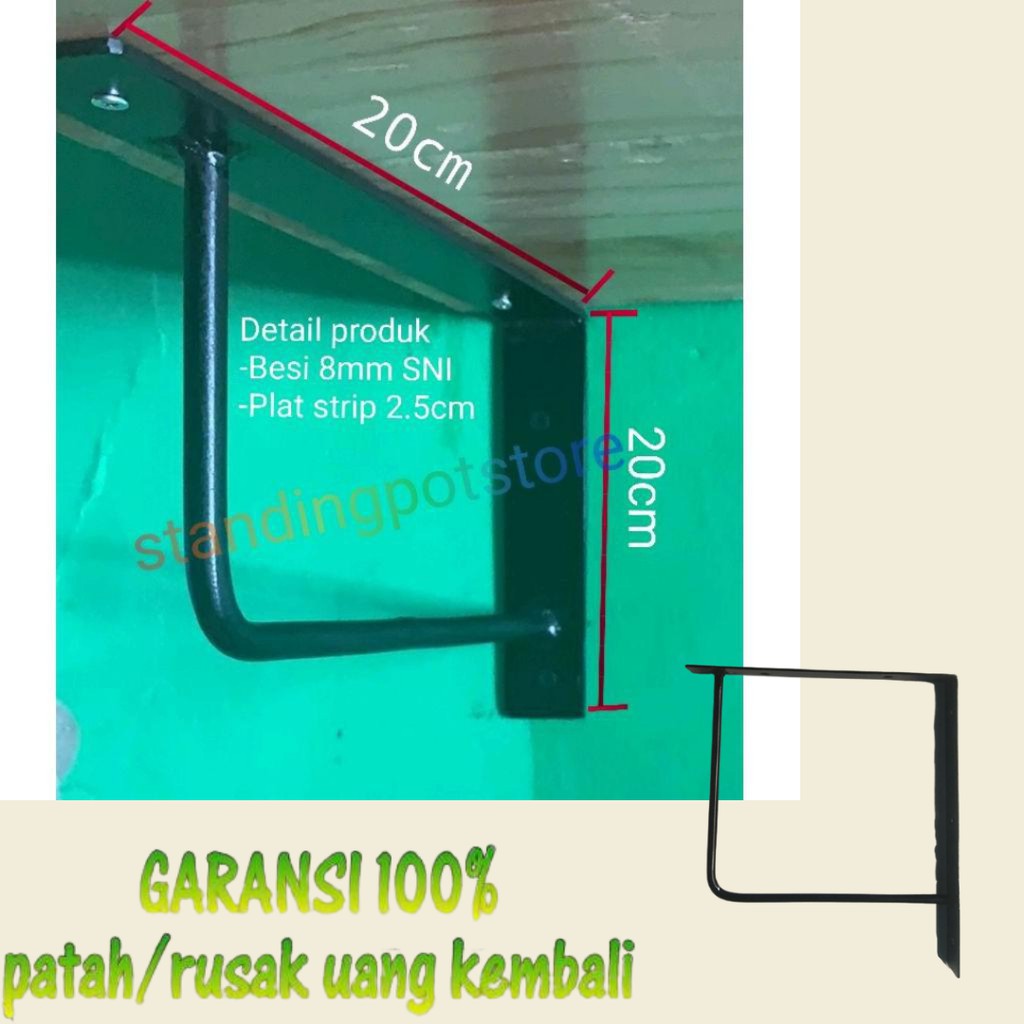 Rak Besi Siku Penyangga Ambalan Rak Dinding Tempel Tembok Rak Besi Siku Ambalan Rak Siku Besi