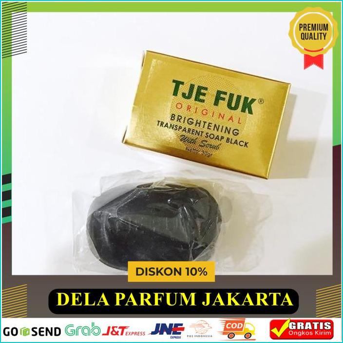 PARFUM ORIGINAL TJE FUK SOAP BRIGHTENING SCRUB BLACK 30G - SABUN BATANG WAJAH MINI HIGHT CLASS