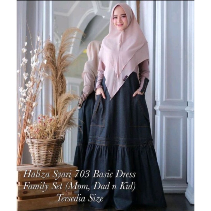 Gamis denim 703 by Haliza Syari